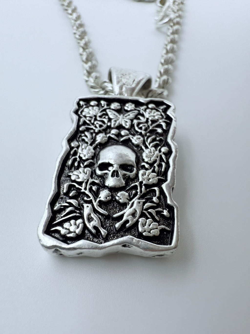 Antique Silver Nature Pendant Necklace