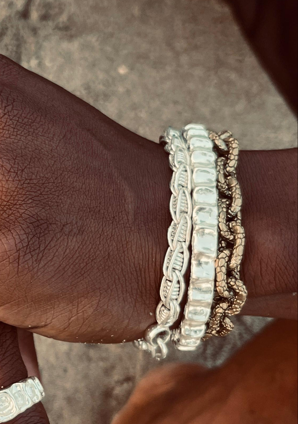 Rock Textured Bracelet - Men