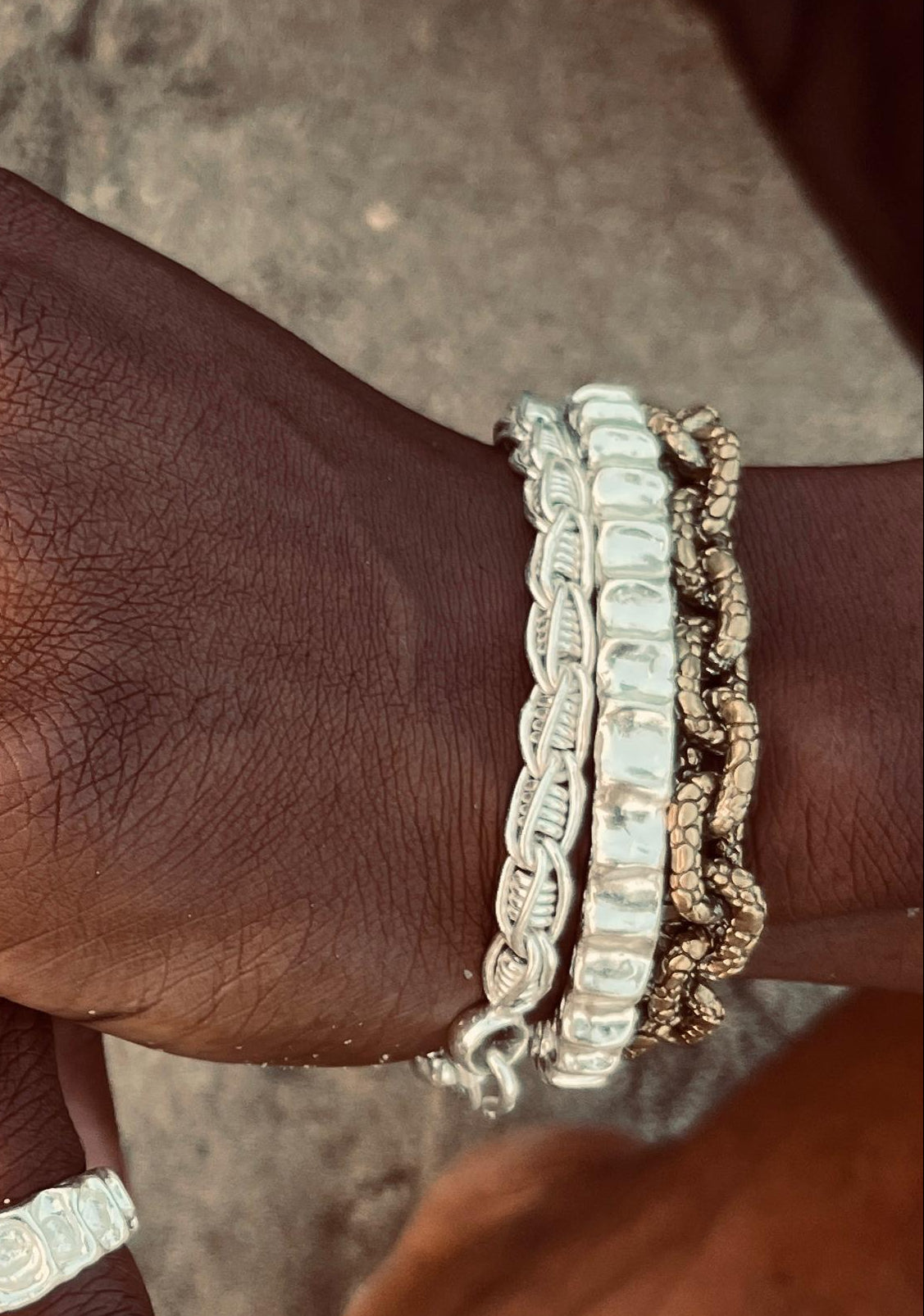 Rock Textured Bracelet - Men
