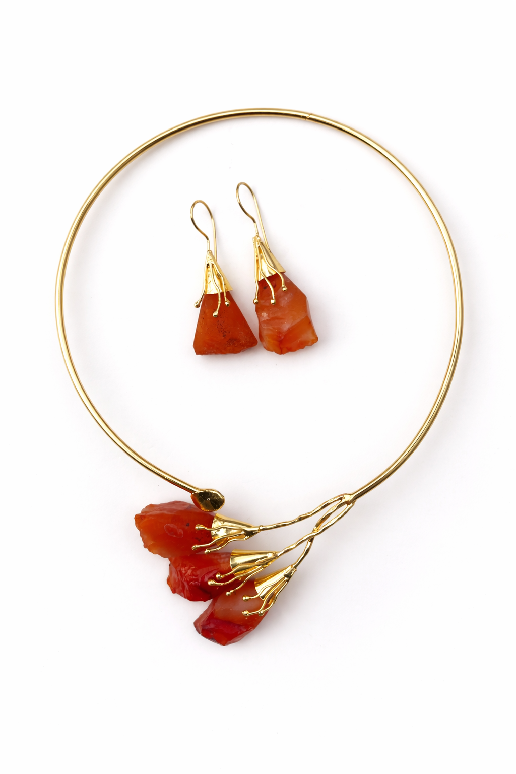 Necklace and Earring Set - Carnelian